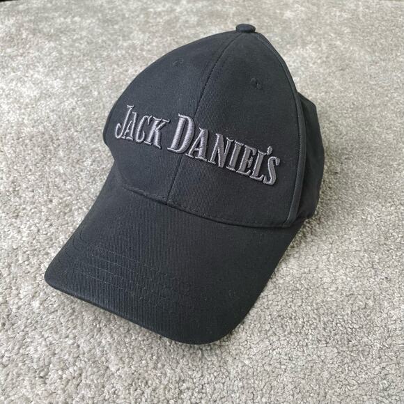 Jack Daniels Baseball Cap Hat Black Embroidered OS 100% Cotton Adjustable Strap - Picture 7 of 8